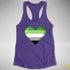 Aromantic Pride 8-Bit Pixel Heart Racerback Tank - Purple